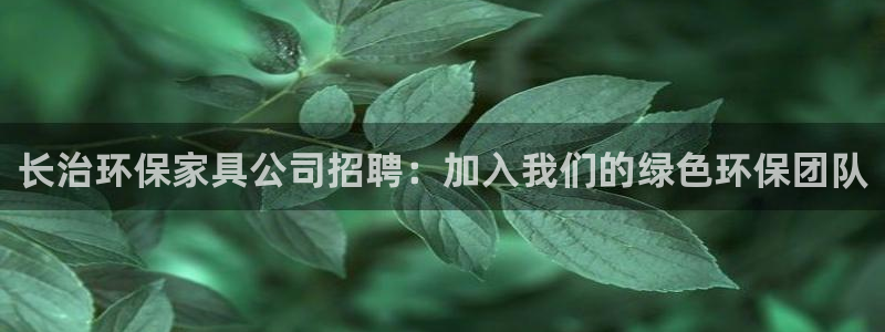杏耀3注册：长治环保家具公司招聘：加入我们的绿色环保团队